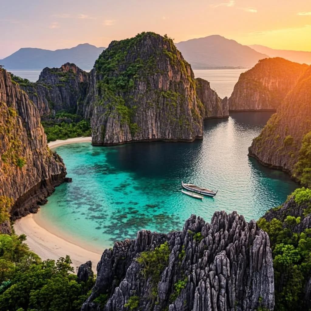 Luxury El Nido Palawan private lagoon tour on turquoise water